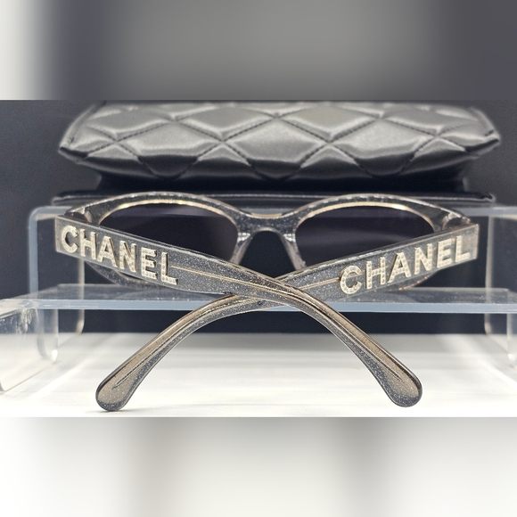 CHANEL RECTANGLE 71280A s1746 Silver Trendy Sunglasses - Picture 10 of 16